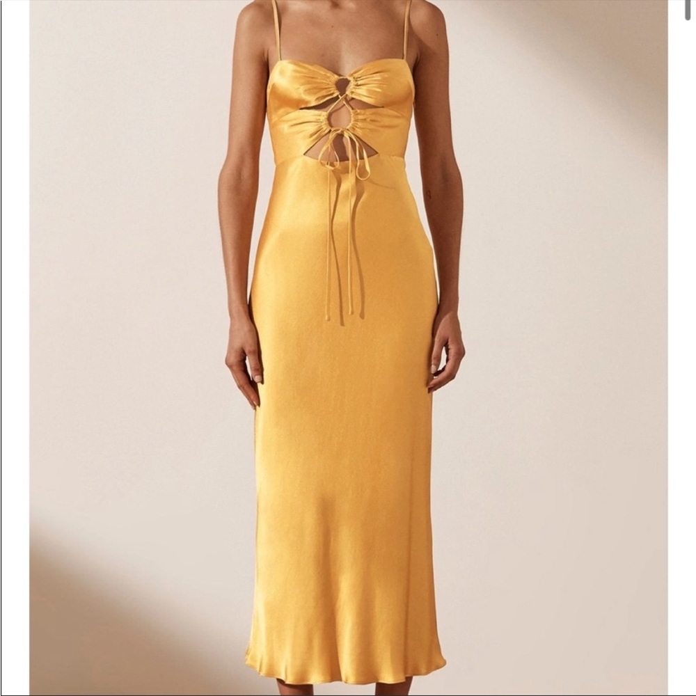 Shona Joy BRAND NEW NWT Alma Lace up Midi Dress
